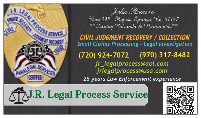 J.R. Field Inspections & Legal Process Service