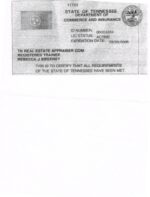 State of TN Residential Appraisal Trainee License (Expired)
